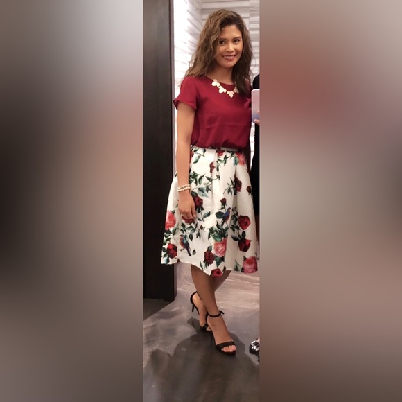 Forever 21 Midi Floral Skirt - Picture 7 of 8